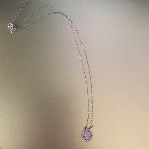 Purple Sparkly Hamasa Necklace